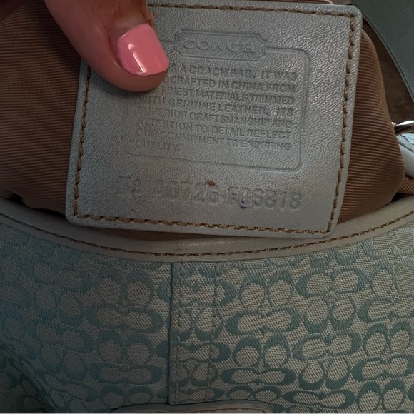 Vintage COACH SOHO Satchel Shoulder Jacquard, Leather Accents, silver hardware - Picture 5 of 5